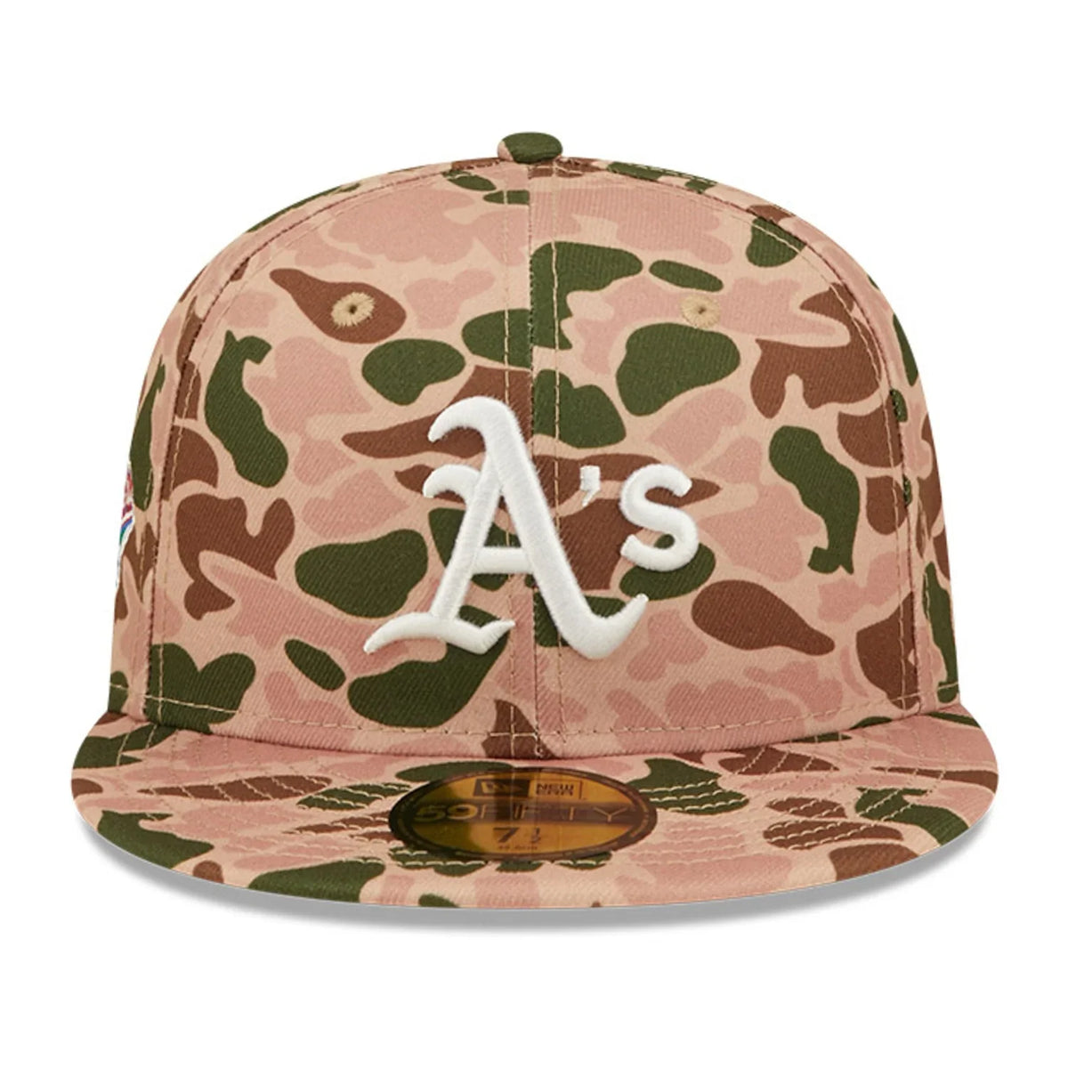 New Era Oakland Athletics 1989 World Series Side Patch Duck Camo 59FIFTY Fitted Hat product image 2, provided for visual