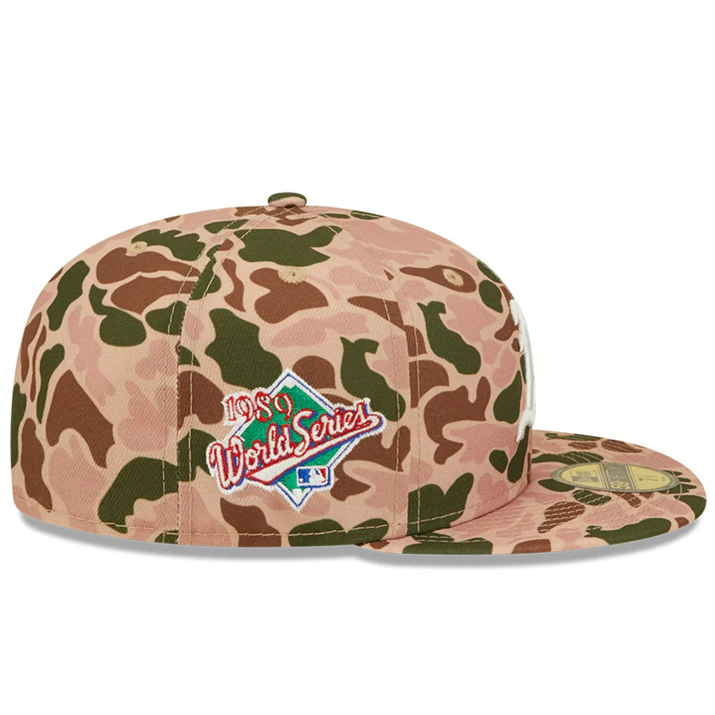 New Era Oakland Athletics 1989 World Series Side Patch Duck Camo 59FIFTY Fitted Hat product image 3, provided for visual