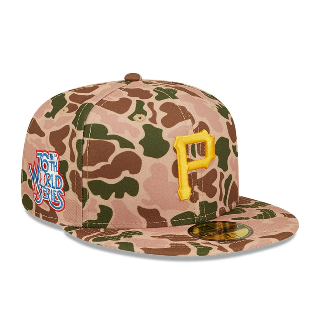 New Era Pittsburgh Pirates 76th World Series Side Patch Duck Camo 59FIFTY Fitted Hat product image 1, provided for visual