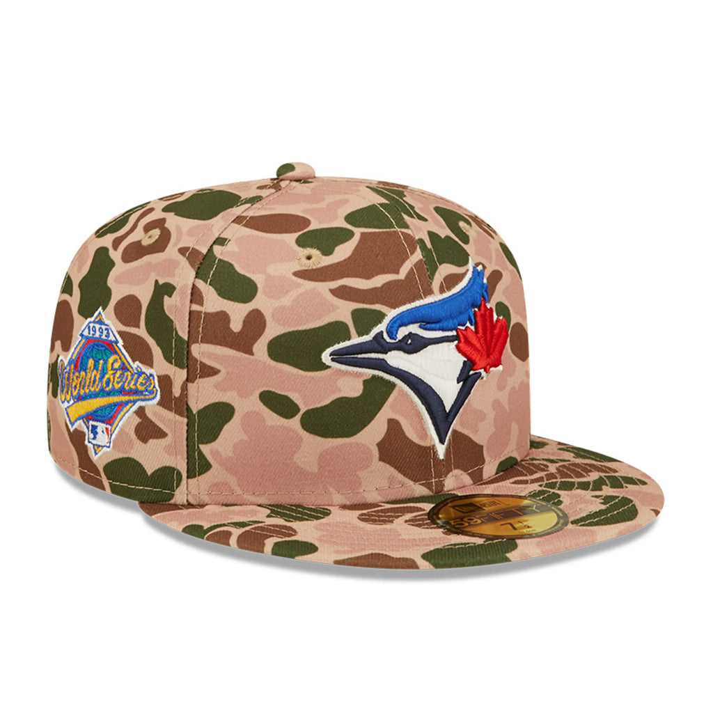 New Era Toronto Blue Jays 1993 World Series Side Patch Duck Camo 59FIFTY Fitted Hat product image 1, provided for visual