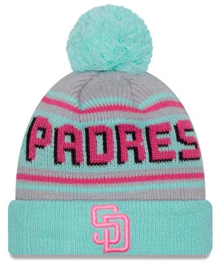 New Era San Diego Padres City Connect Cuffed Pom Knit product image 1, provided for visual reference and product detail