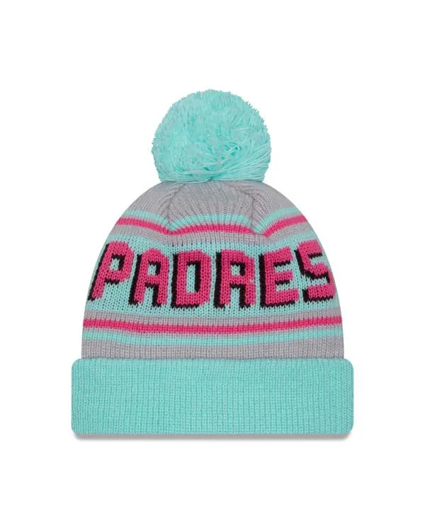 New Era San Diego Padres City Connect Cuffed Pom Knit product image 2, provided for visual reference and product detail