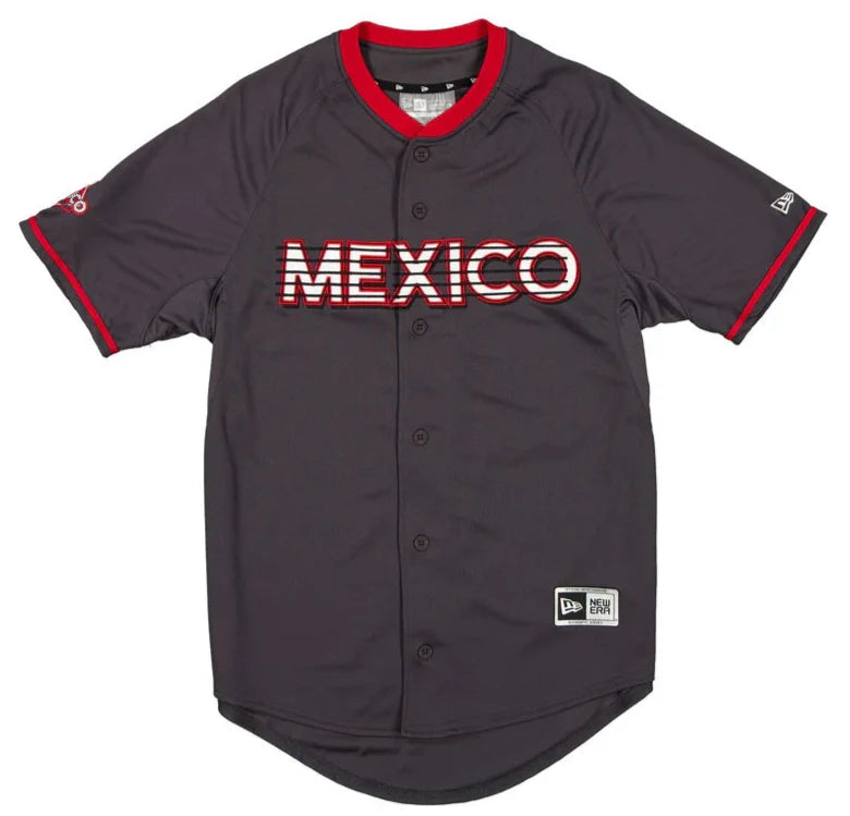 New Era Diablos Rojos del México LMB 100th Anniversary Gray Alt Jersey product image 1, provided for visual reference and