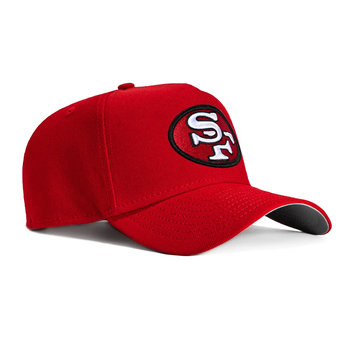 New Era San Francisco 49ers A-Frame 9FORTY Adjustable Snapback Hat-Red product image 1, provided for visual reference and