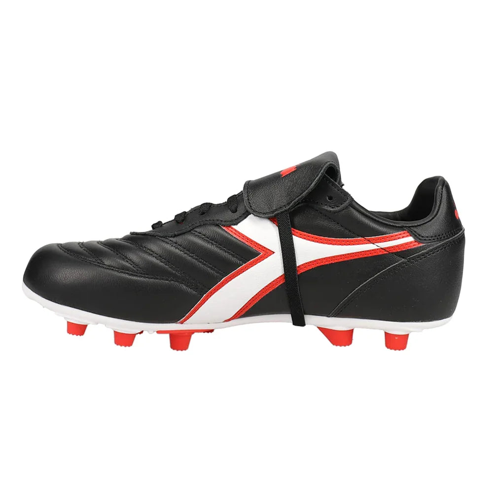 DIADORA BRASIL OG LT T MDPU FG-Black/White/Milano Red product image 3, provided for visual reference and product detail