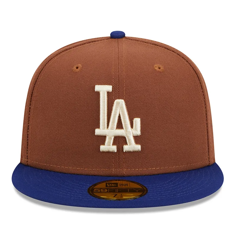 New Era Los Angeles Dodgers Harvest 40th Side Patch 59fifty Fitted Hat-Brown product image 2, provided for visual reference