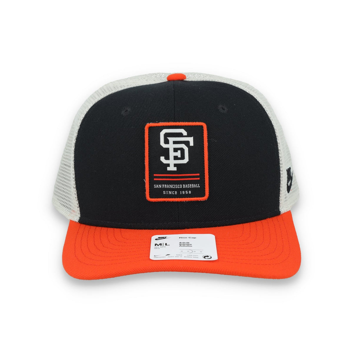 Nike San Francisco Giants Club Primetime Snapback Hat product image 1, provided for visual reference and product detail