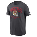 Nike Men San Francisco 49ers Helmet T-Shirt-Dark Grey product image 1, provided for visual reference and product detail