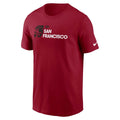 Nike Men San Francisco 49ers Team Outline T-Shirt product image 1, provided for visual reference and product detail review