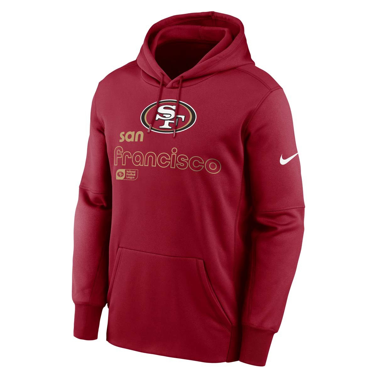 Nike Men San Francisco 49ers Therma Hoodie product image 1, provided for visual reference and product detail review