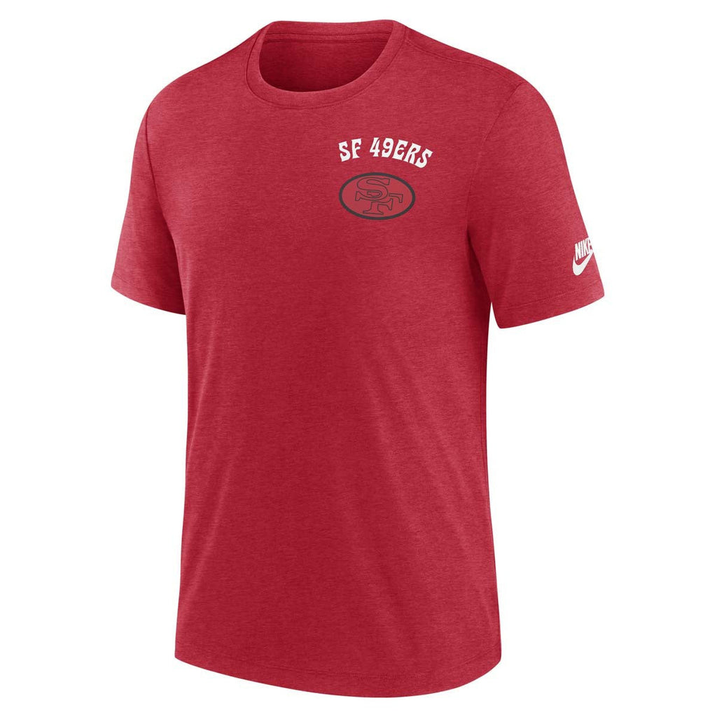 Nike Men San Francisco 49ers Rewind Team Hit T-Shirt - Red product image 1, provided for visual reference and product detail