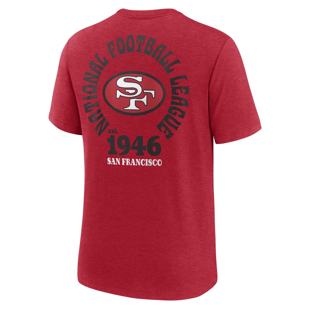 Nike Men San Francisco 49ers Rewind Team Hit T-Shirt - Red product image 2, provided for visual reference and product detail