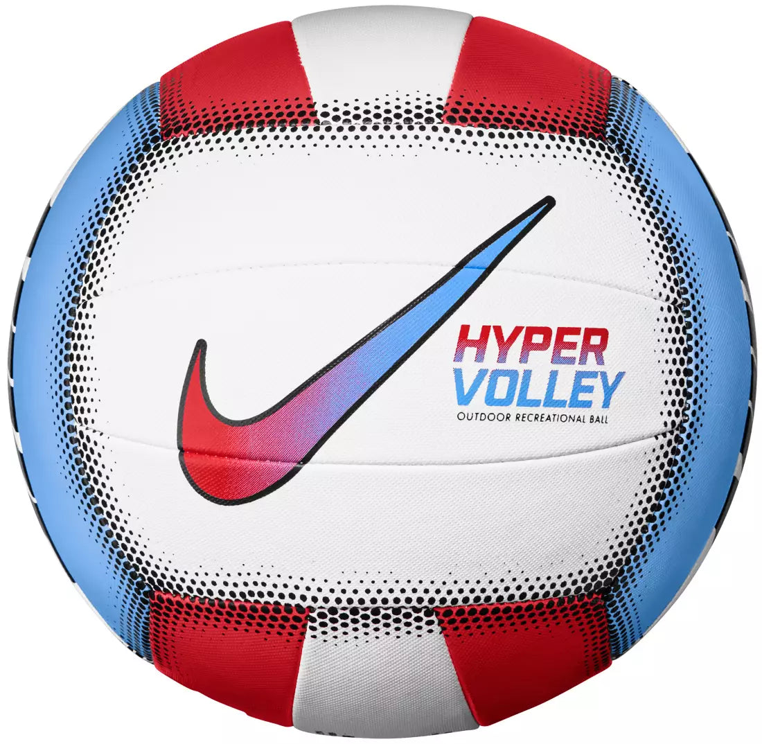 Nike Hyper Volley 18P Outdoor Volleyball - Red/Blue/White product image 1, provided for visual reference and product detail