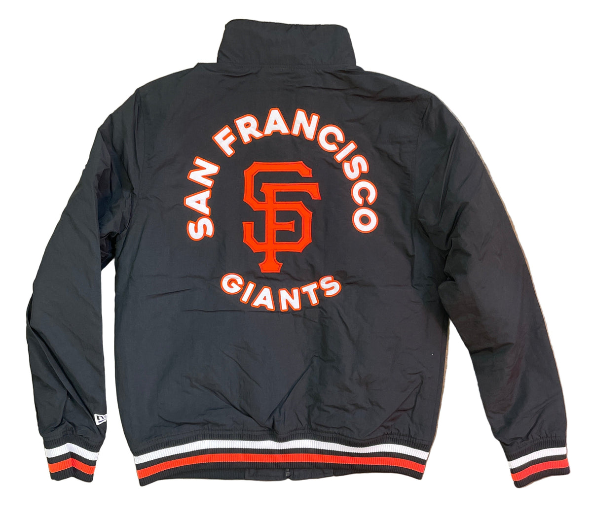 New Era Men San Francisco Giants Throwback Nylon Full- Zip Jacket product image 2, provided for visual reference and product