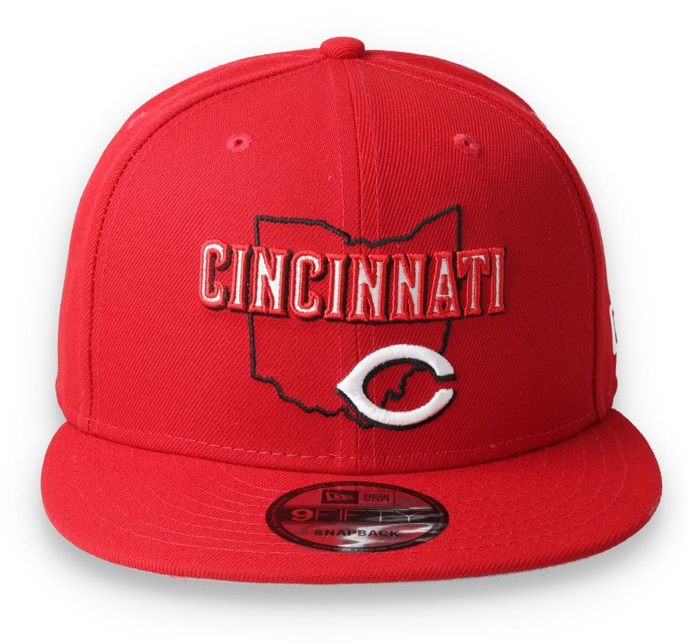 New Era Cincinnati Reds Logo State 9FIFTY Snapback Hat-Red product image 1, provided for visual reference and product detail