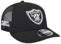 New Era Men Las Vegas Raiders 2024 NFL Draft Black Low Profile 9Fifty Trucker Adjustable Hat product image 1, provided for