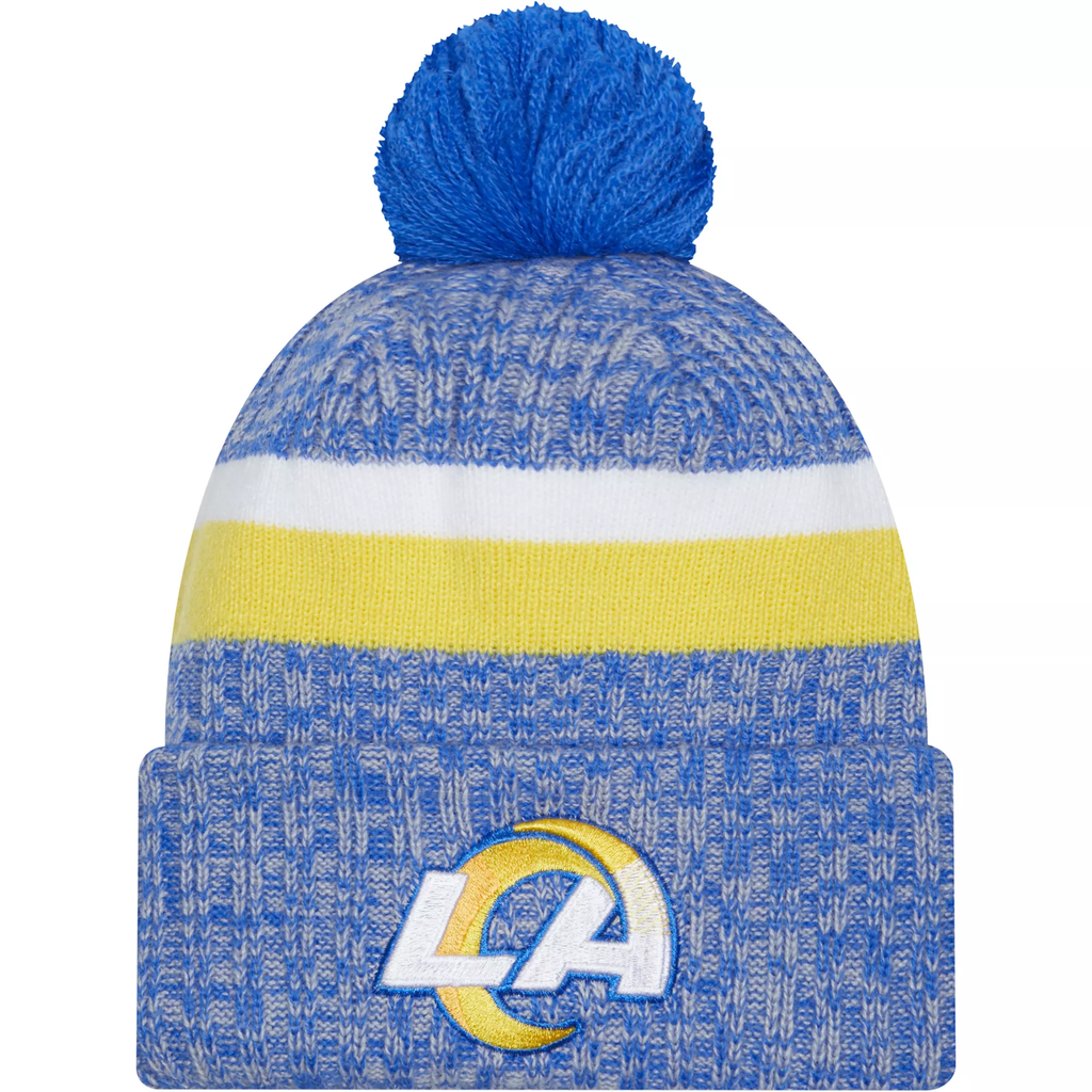 New Era Los Angeles Rams Sideline Knit 2023-Blue/Yellow product image 1, provided for visual reference and product detail