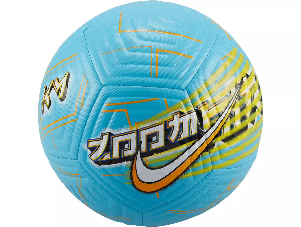 Nike Kylian Mbappe KM Academy Soccer Ball-Baltic Blue/Sundial/White product image 1, provided for visual reference and