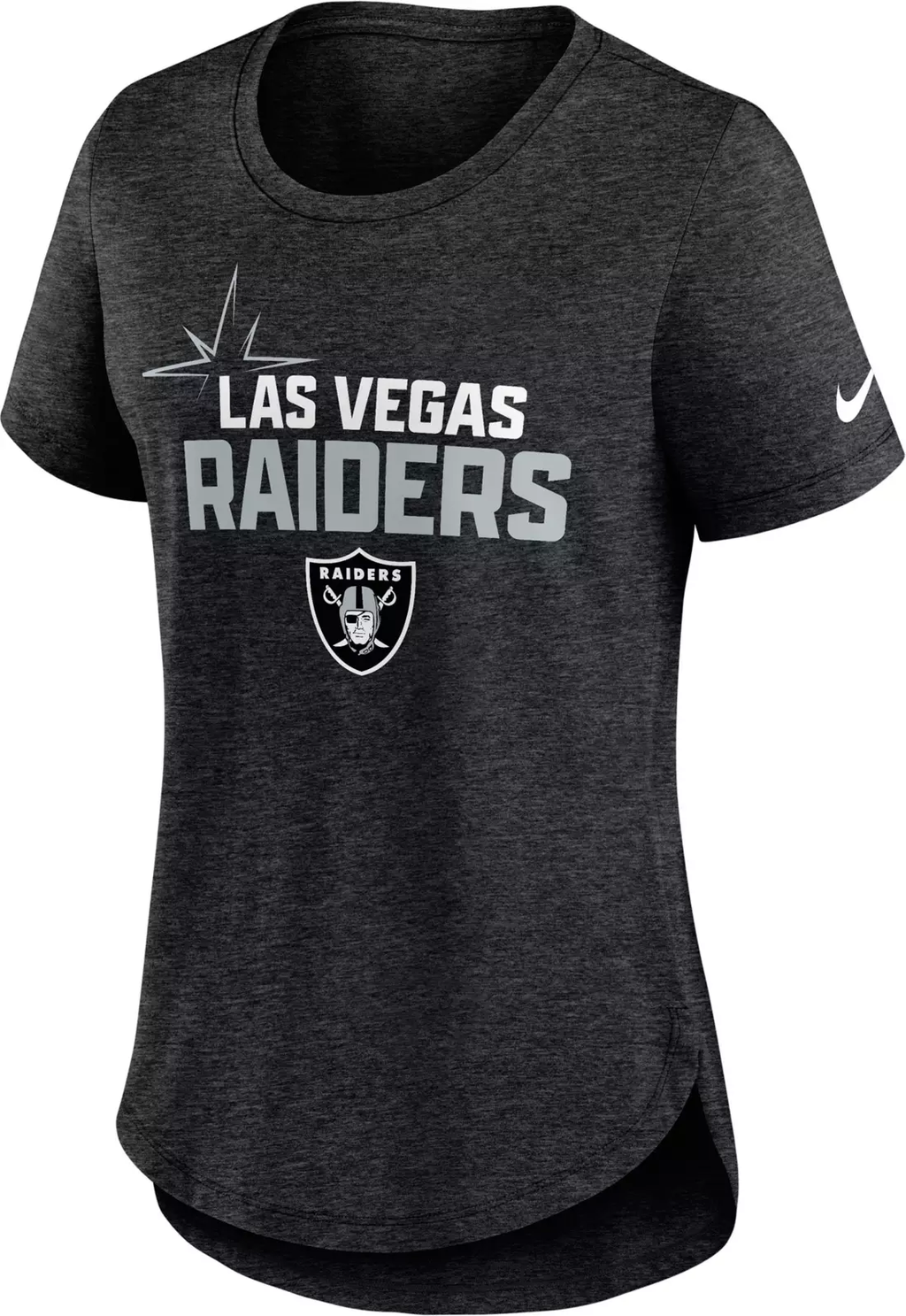 Nike Women Las Vegas Raiders Local Black Tri-Blend T-Shirt product image 1, provided for visual reference and product detail