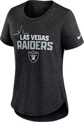 Nike Women Las Vegas Raiders Local Black Tri-Blend T-Shirt product image 1, provided for visual reference and product detail
