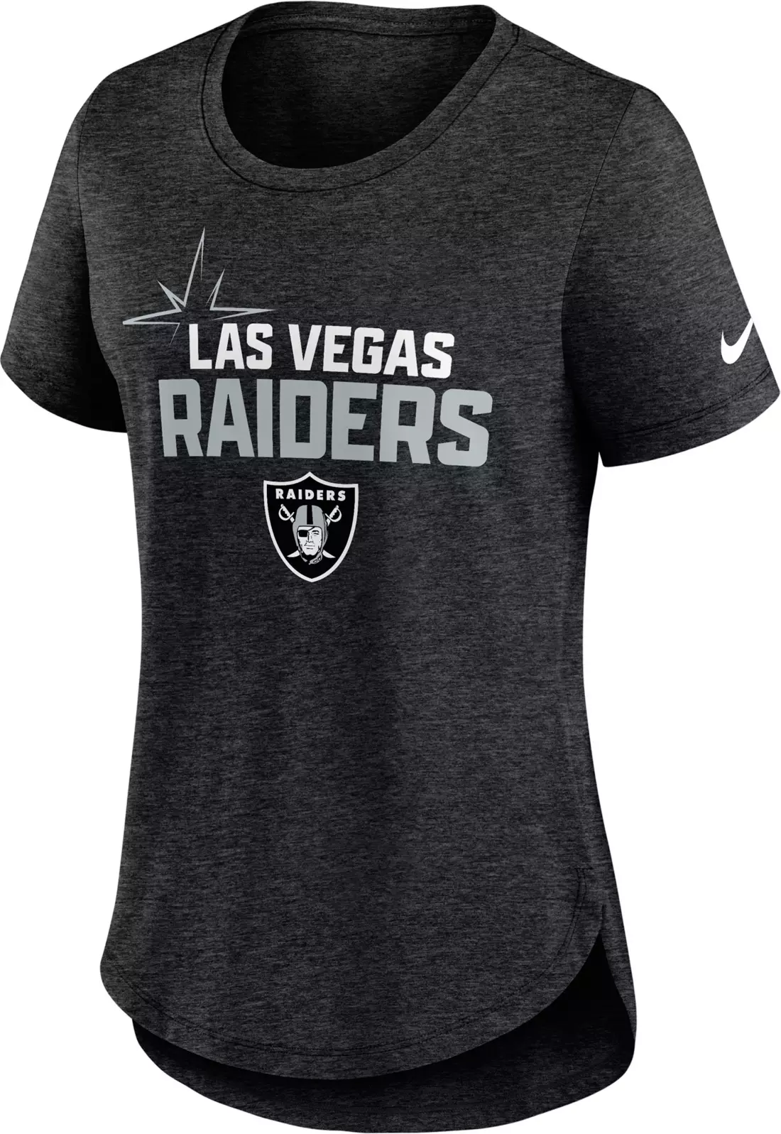 Nike Women Las Vegas Raiders Local Black Tri-Blend T-Shirt product image 1, provided for visual reference and product detail