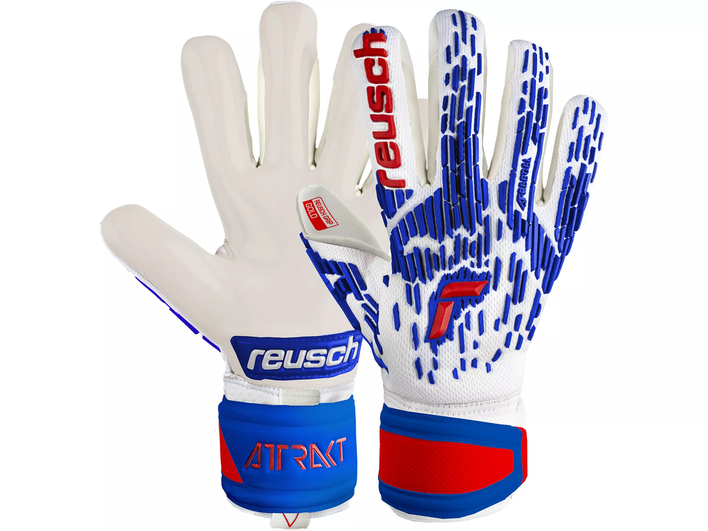 Reusch Adult Attrakt Freegel Gold Finger Support Goalkeeper Gloves product image 1, provided for visual reference and