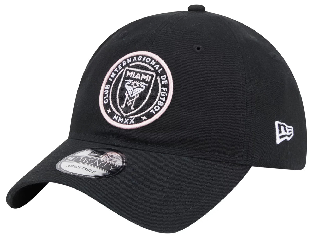 New Era Inter Miami Crest Logo 9TWENTY Adjustable Hat-Black product image 3, provided for visual reference and product