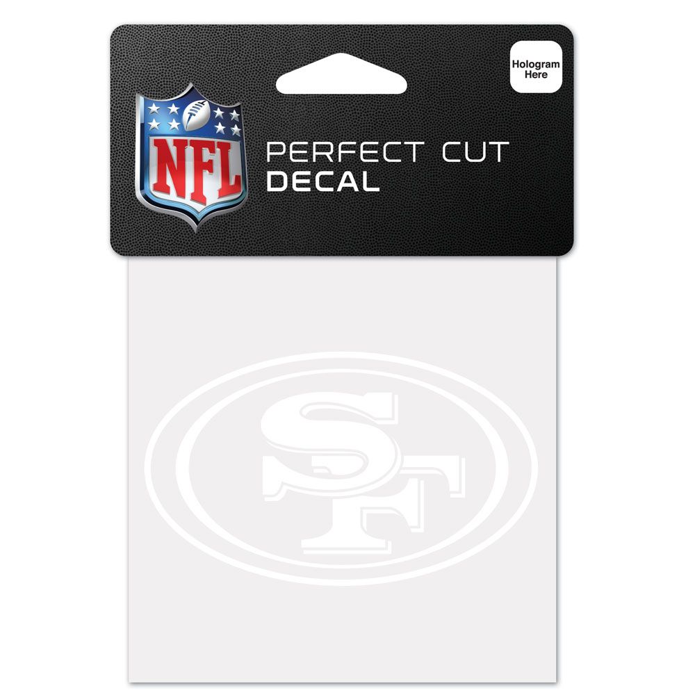 San Francisco 49ers Perfect Cut Color Decal 4" X 4" product image 1, provided for visual reference and product detail review