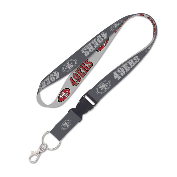 San Francisco 49Ers Lanyard W/Detachable Buckle 1" product image 1, provided for visual reference and product detail review
