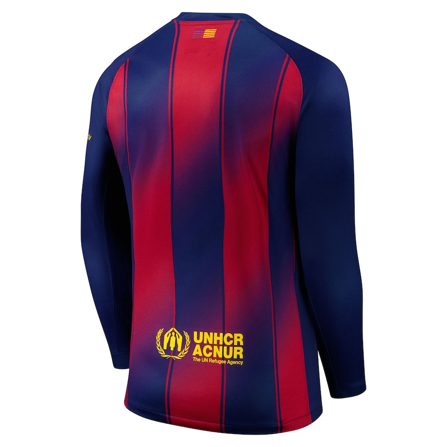Nike Men FC Barcelona Home Stadium Long Sleeve Dri-FIT Soccer Jersey 25/26 product image 2, provided for visual reference
