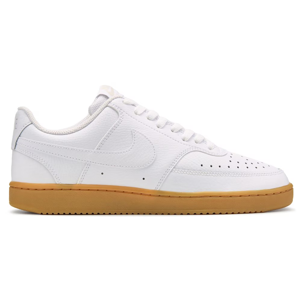 Nike Men Court Vision Low Sneaker - White/Gum product image 1, provided for visual reference and product detail review