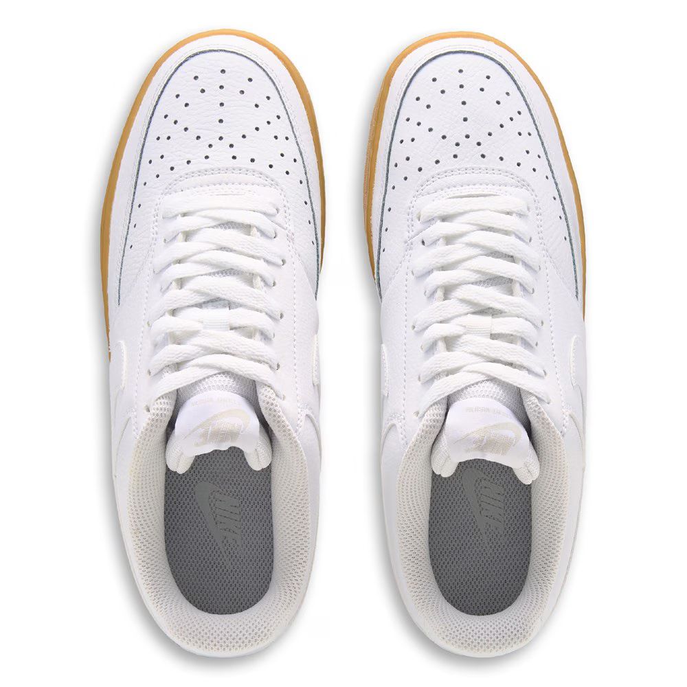 Nike Men Court Vision Low Sneaker - White/Gum product image 4, provided for visual reference and product detail review
