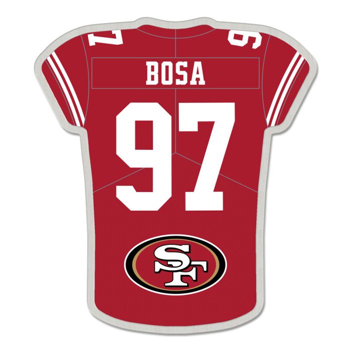 San Francisco 49Ers Jersey Collector #97 "Nick Bosa" Pin product image 1, provided for visual reference and product detail
