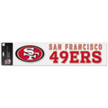 San Francisco 49ers Perfect Cut Decals 4" X 17" product image 1, provided for visual reference and product detail review