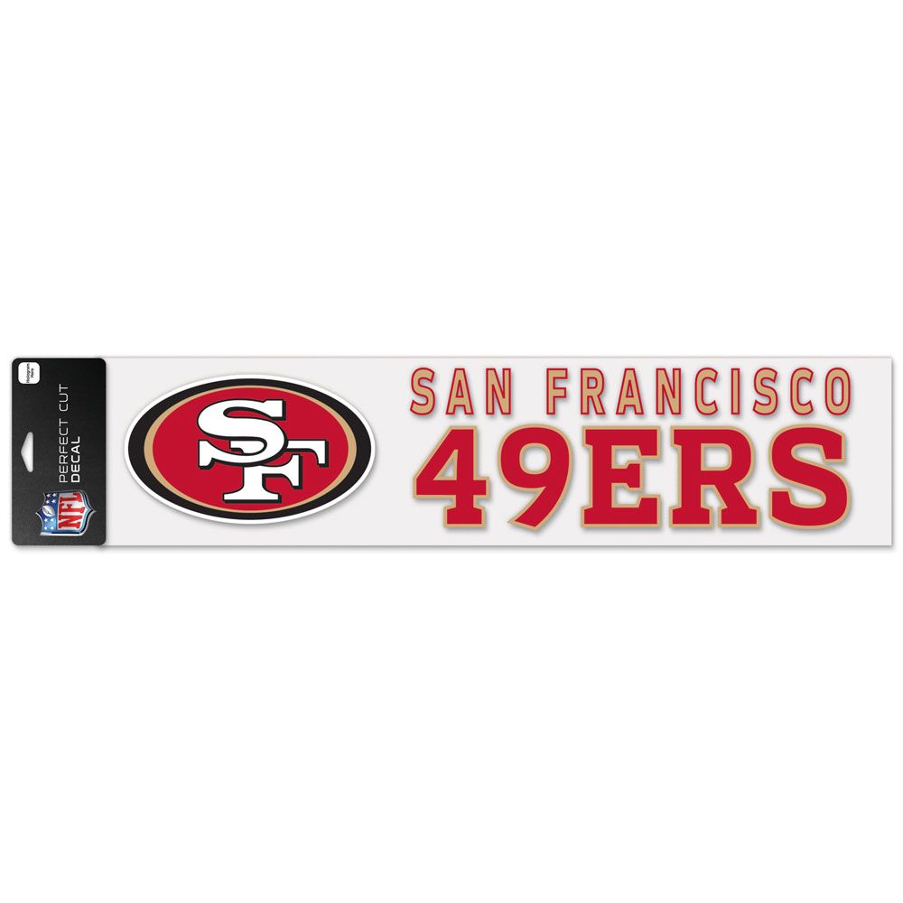 San Francisco 49ers Perfect Cut Decals 4" X 17" product image 1, provided for visual reference and product detail review