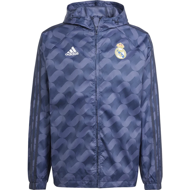 Adidas Men Real Madrid DNA Windbreaker 23/24-Navy product image 1, provided for visual reference and product detail review