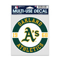 Oakland Athletics Multi-Use Fan Decal 3.75" x 5" product image 1, provided for visual reference and product detail review