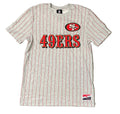 New Era Men San Francisco 49ers Pinstripe T-Shirt product image 1, provided for visual reference and product detail review