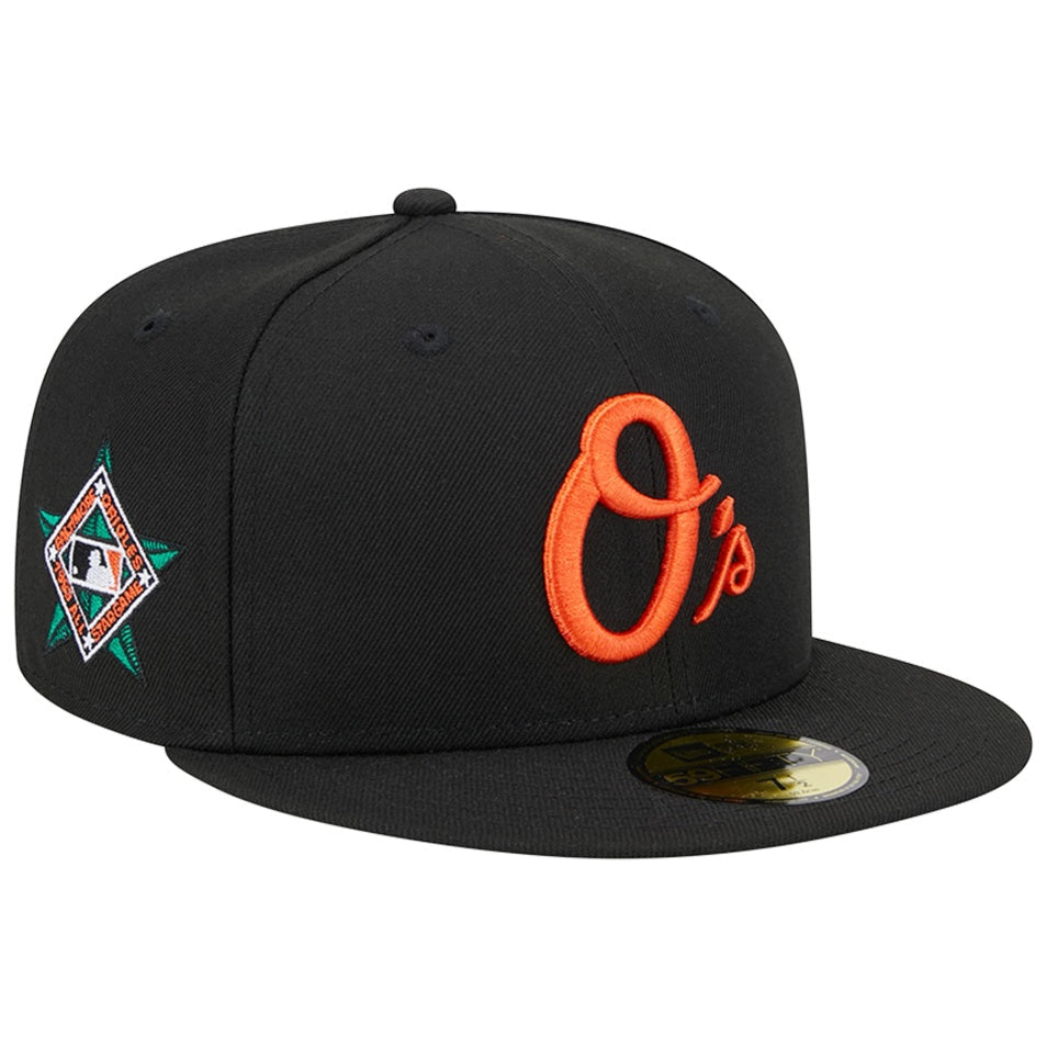New Era Baltimore Orioles 1993 All Star Side Patch 59Fifty Fitted Hat product image 1, provided for visual reference and