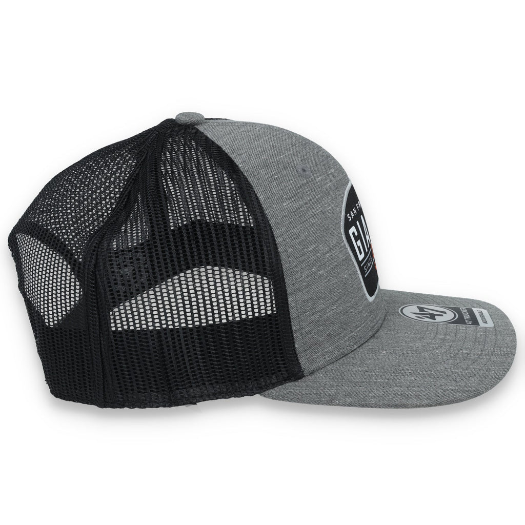 '47 Brand San Francisco Giants Slate Trucker Adjustable Hat - Charcoal/Black product image 6, provided for visual reference