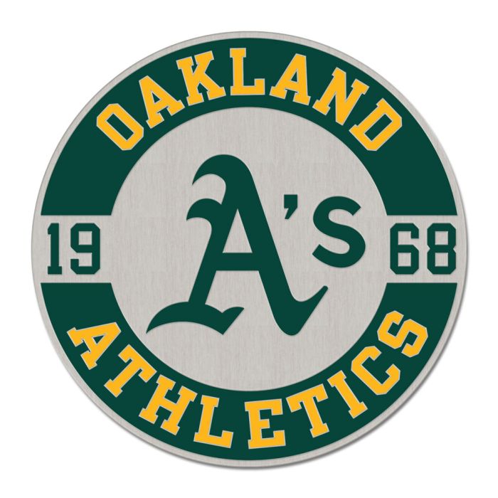 Oakland Athletics Circle Established Enamel Pin Jewelry Card product image 1, provided for visual reference and product