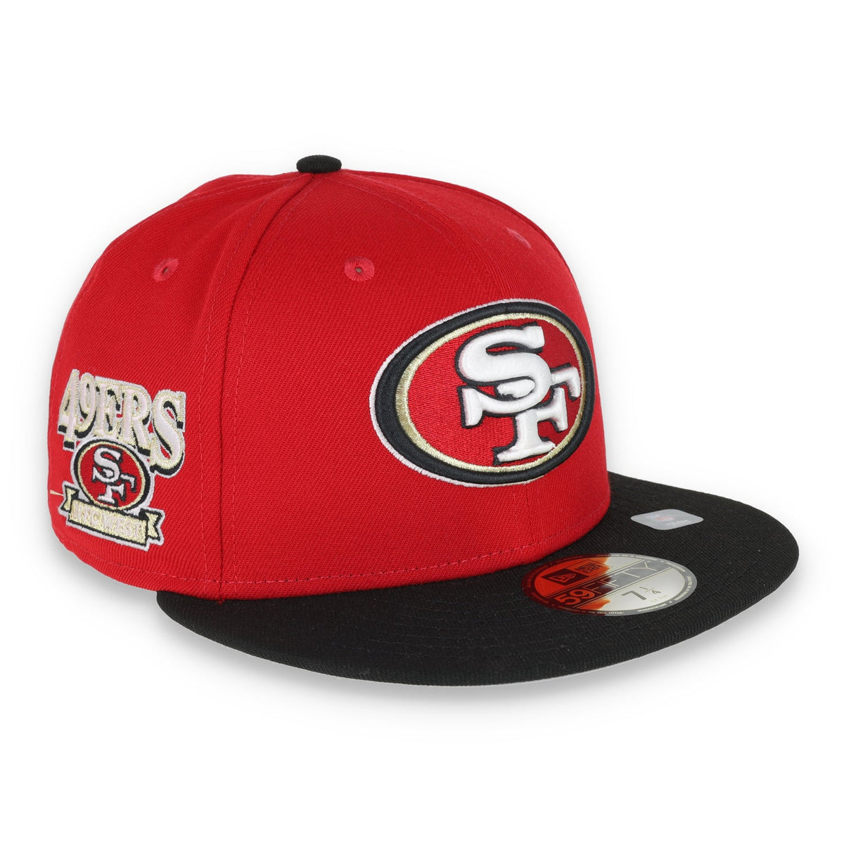 New Era San Francisco 49ERS NFC West 59FIFTY Fitted Hat - Red/Black product image 1, provided for visual reference and