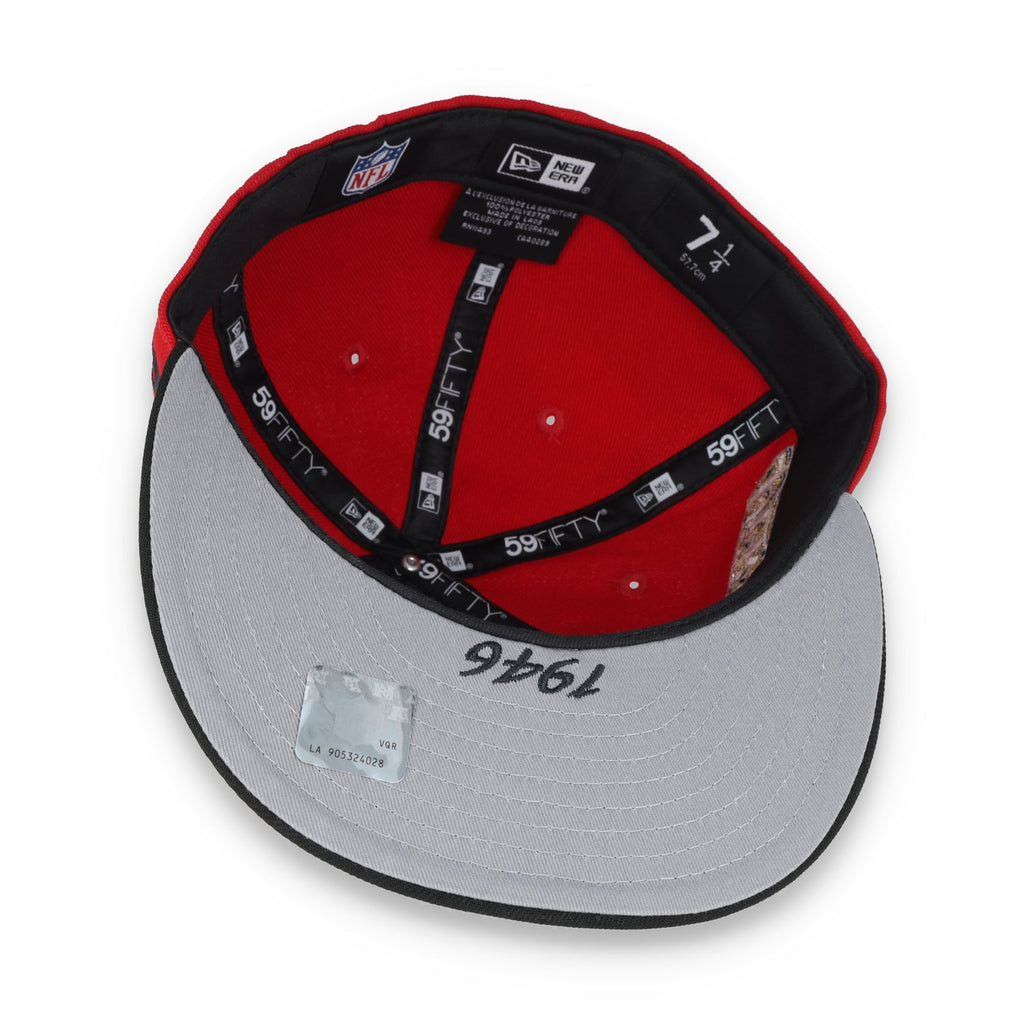 New Era San Francisco 49ERS NFC West 59FIFTY Fitted Hat - Red/Black product image 7, provided for visual reference and