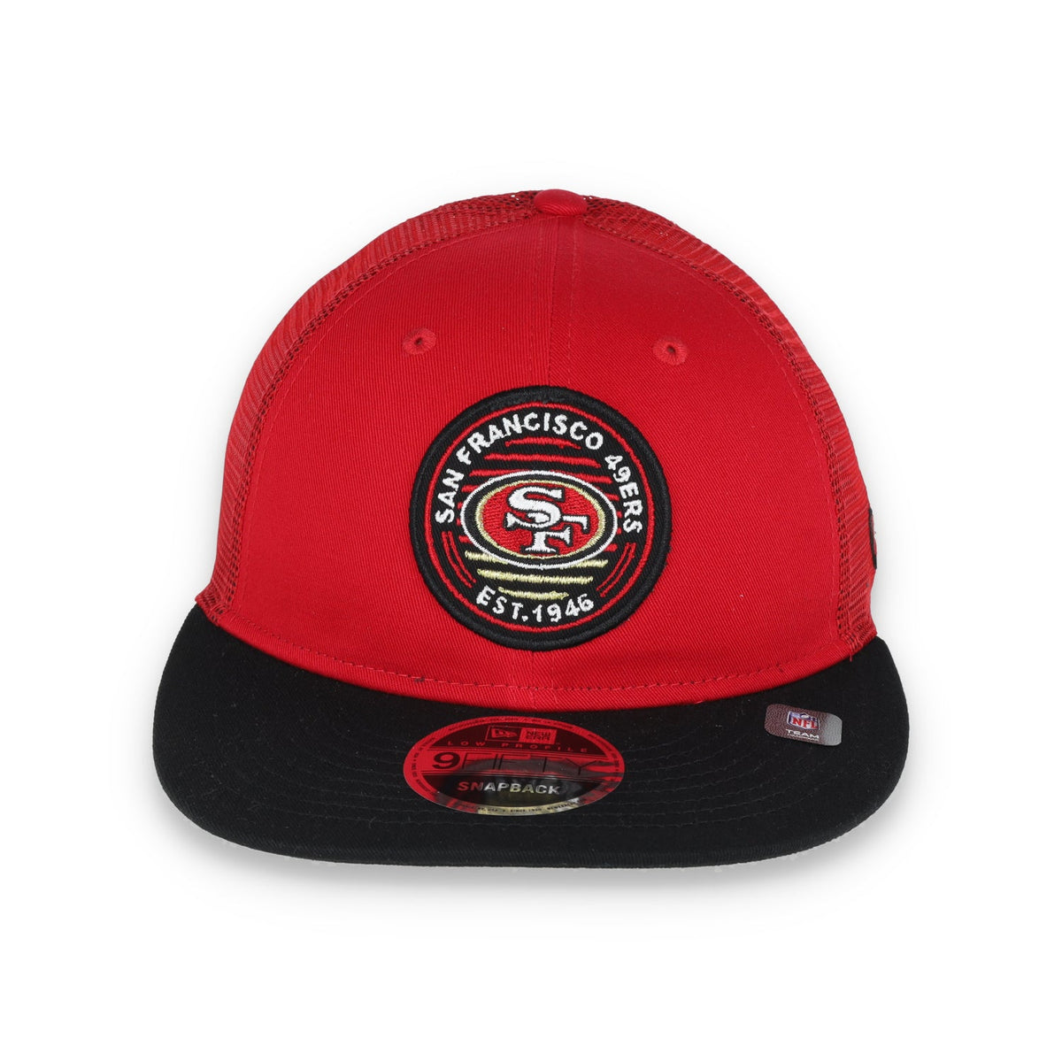 New Era San Francisco 49ers 9FIFTY Adjustable Snapback Mesh product image 2, provided for visual reference and product
