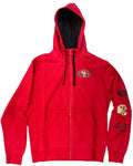 Nike Men San Francisco 49ers Full-Zip Hoodie-Scarlet product image 1, provided for visual reference and product detail review