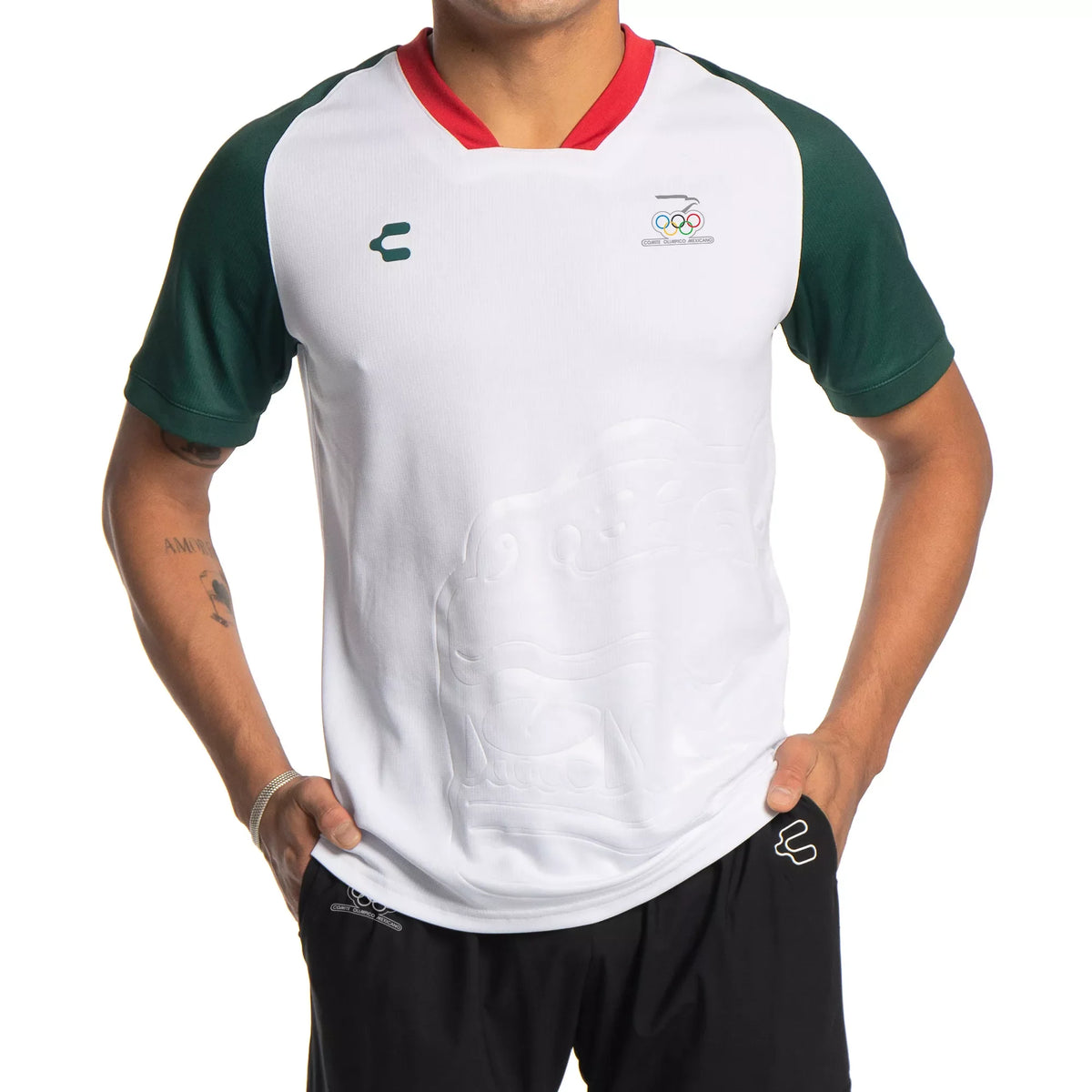 Charly Men Mexico White Warm-Up Jersey 2024 product image 1, provided for visual reference and product detail review