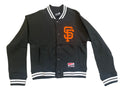 New Era Women San Francisco Giants Cotton Bomber Jacket product image 1, provided for visual reference and product detail