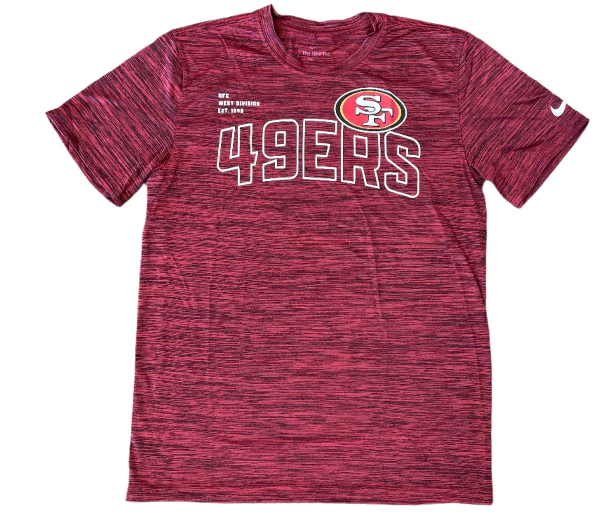 Nike Men San Francisco 49ers Team Name Outline T-Shirt product image 1, provided for visual reference and product detail