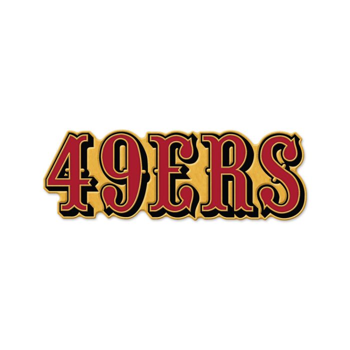 San Francisco 49Ers Wordmark Collector Enamel Pin Jewelry Card product image 1, provided for visual reference and product