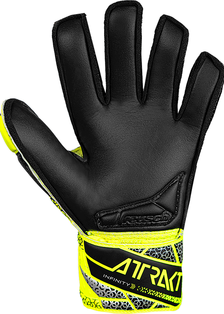 Reusch Junior Attrakt Infinity Finger Support GK Gloves product image 2, provided for visual reference and product detail